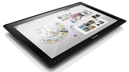 An image provided by Lenovo shows the IdeaCentre Horizon Table PC that they say is the first interpersonal computer. It is a PC the size of a coffee table that works like a gigantic tablet and lets four people use it at once. (AP Photo/Lenovo)