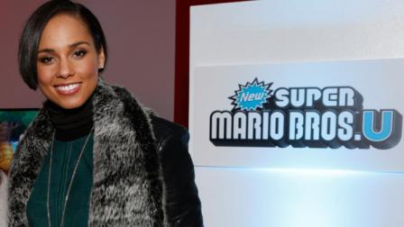 Singer Alicia Keys warms up and checks out Wii U at the Nintendo Lounge during a break from the Sundance Film Festival on Friday, January 18, 2013 in Park City, UT. (Photo by Todd Williamson/Invision for Nintendo/AP Images)