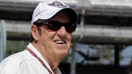 Actor and singer Jim Nabors is seen during the driver meeting for the Indianapolis 500 auto race at the Indianapolis Motor Speedway in Indianapolis, Saturday, May 29, 2010. The race will be run Sunday. (AP Photo/Darron Cummings)