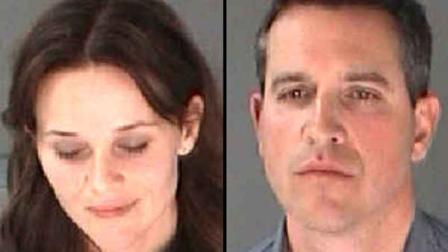 This combination of undated photo provided by the City of Atlanta Department of Corrections shows Reese Witherspoon, left, her husband James Toth. The Oscar-winning actress was arrested on a disorderly conduct charge after a state trooper said she wouldnt stay in the car while Toth was given a field sobriety test in Atlanta. (AP Photo/City of Atlanta Department of Corrections)