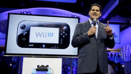 Reggie Fils-Aime, President and chief operating officer of Nintendo of America, addresses the media at the Nintendo Wii U software showcase during the E3 game show in Los Angeles, Tuesday, June 11, 2013. (AP Photo/Jae C. Hong)