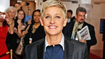 Ellen DeGeneres poses for photographers on the red carpet before she receives the 15th annual Mark Twain Prize for American Humor at the Kennedy Center, Monday, Oct. 22, 2012, in Washington.