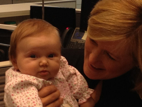 Sarah Bloomquist and baby visit Action News