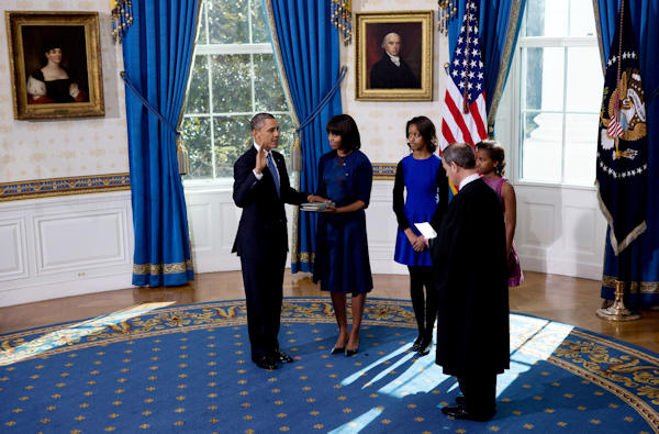 President Barack Obama is officially sworn-in...