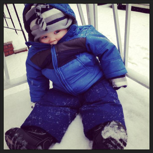 Terry Pangburn caught plenty of snow flakes in...
