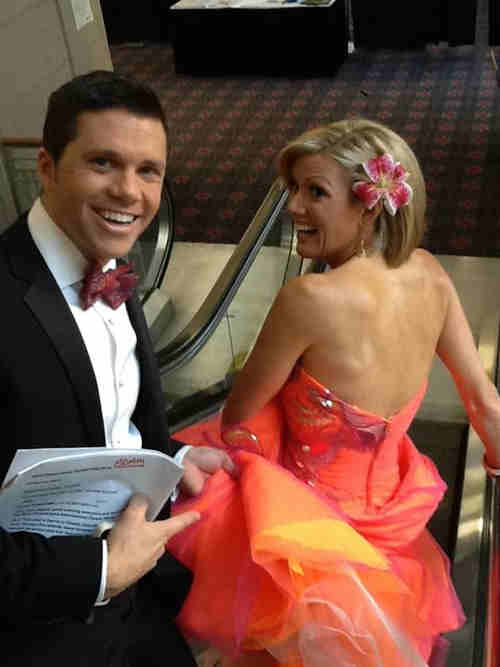 Meteorologists Melissa Magee and David Murphy...