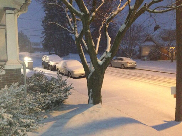 Late winter snowstorm
