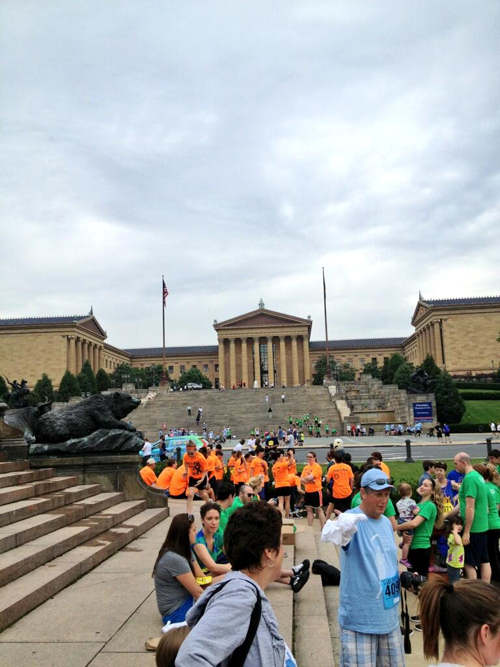 Thousands of runners and walkers, including...