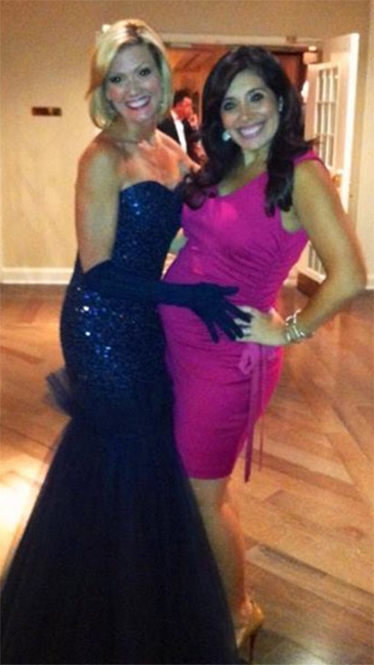 Cecily and Alicia at charity fashion show