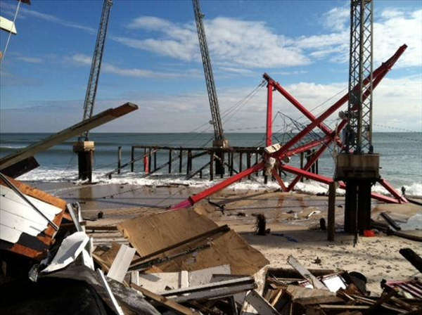 Adam Joseph cleans up after Sandy