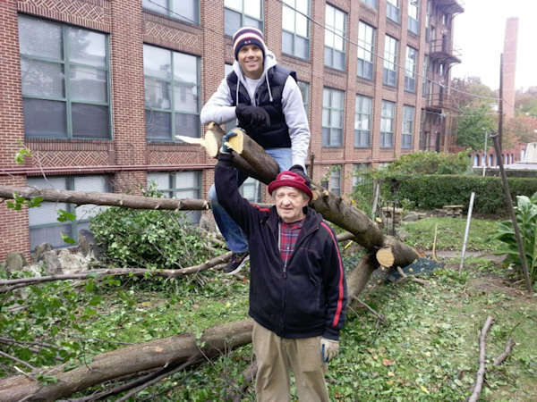 Adam Joseph cleans up after Sandy