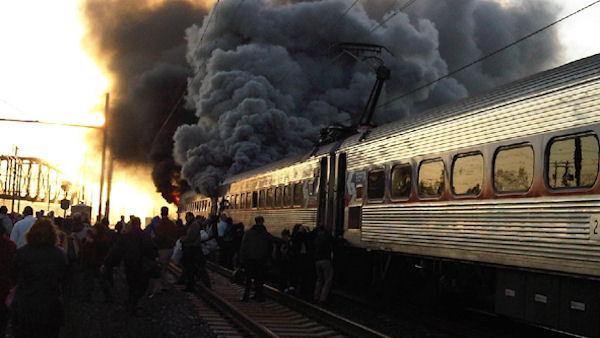 SEPTA train fire