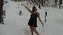 Swimsuits in the snow!