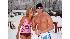 Swimsuits in the snow!
