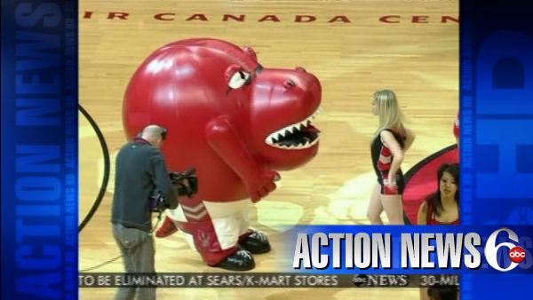 Mascot Eats Cheerleader