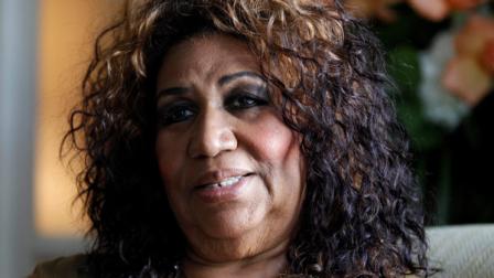 Performer Aretha Franklin is seen during an interview with the Associated Press in Philadelphia, Monday, July 26, 2010. Former Secretary of State Condoleezza Rice and Franklin are scheduled to perform together Tuesday at the Mann Center for the Performing Arts in Philadelphia.