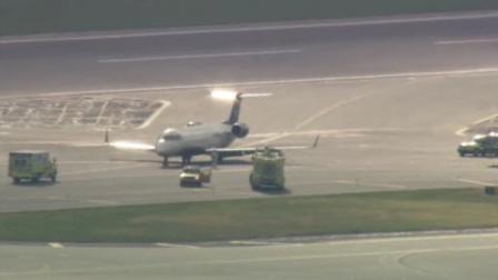 FAA officials say an Air Wisconsin CRJ-2 commuter jet had to land back at Philadelphia International shortly after 2:00 p.m. on November 5, 2010 due to a blown tire.