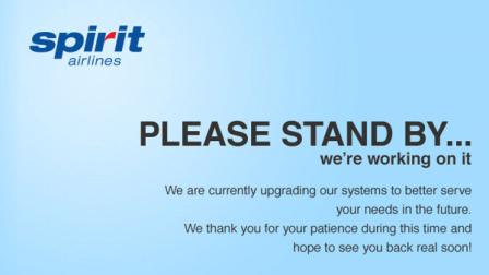 Spirit Airlines computer system crashes