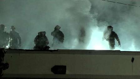 Firefighters on the roof battled smoke and flames, but were not able to save the Wawa in Harleysville, Montgomery County early Friday morning.