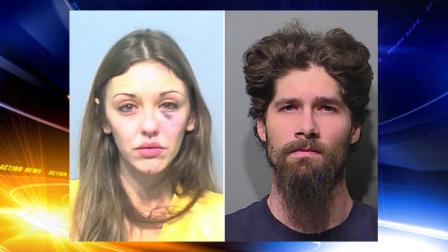 Holly and Joshua Lahti, mugshot was taken after both were arrested during a domestic dispute in 2003.