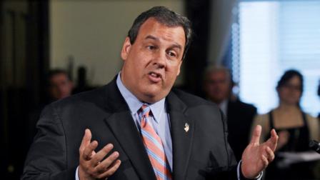 New Jersey Gov. Chris Christie gestures Wednesday, Oct. 27, 2010, in Trenton, N.J., as he announces that hes standing by his decision to kill the nations biggest public works project, a train tunnel connecting New Jersey to New York City. Christie, a rising star in the Republican Party for his fearless budget-slashing, has argued that his cash-strapped state cant afford to pay for any overruns on the $9 billion-plus rail tunnel under the Hudson River. The state is on the hook for $2.7 billion plus overruns.