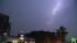A thunderstorm (with lightning) hits the...