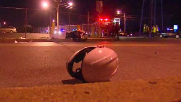 Man dead, son injured, in motorcycle accident in Delaware.
