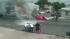 The heat was so intense, the men had to drag the...