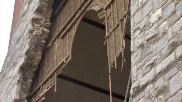 Church collapse in Frankford