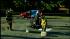 Police say a motorcycle and a minivan collided...