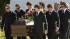 IndyCar drivers Tony Kanaan, left, of Brazil,...