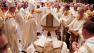 Archbishop Charles J. Chaput enters the cathedral during his installation in Philadelphia, Thursday, Sept. 8, 2011. Chaput took the helm of the troubled Roman Catholic church by telling followers the church is not defined by her failures. (AP Photo/David Maialetti, Pool)  