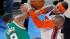 New York Knicks Carmelo Anthony, right, and...