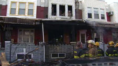 Firefighters say they quickly put out the flames along the 5800 block of Delancey Street in Southwest Philadelphia early Monday.