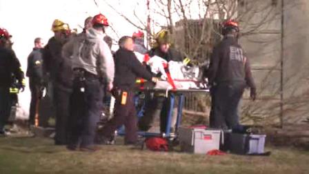 Egg Harbor Township Police say they rescued a burglary suspect who broke both his ankles when he fell into a 15-foot trench.