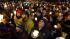 Vigil held to remember Joe Paterno :: Participants listen during a candlelight vigil for former Penn State football coach Joe Paterno in State College, Pa, on Sunday, Jan. 22, 2012. Paterno died on Sunday at the age of 85. (AP Photo/John Beale)