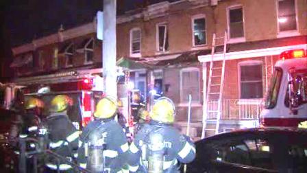 Fire in a vacant Philadelphia home sent residents in neighboring homes scrambling for safety.