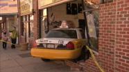 A taxi cab crashed into a Roxborough sneaker store on Thursday, February 9, 2012.