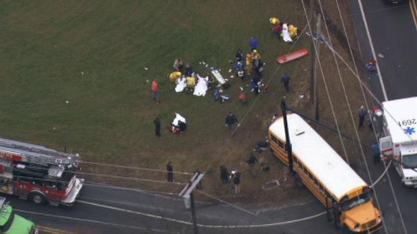 School bus crash in Burlington County