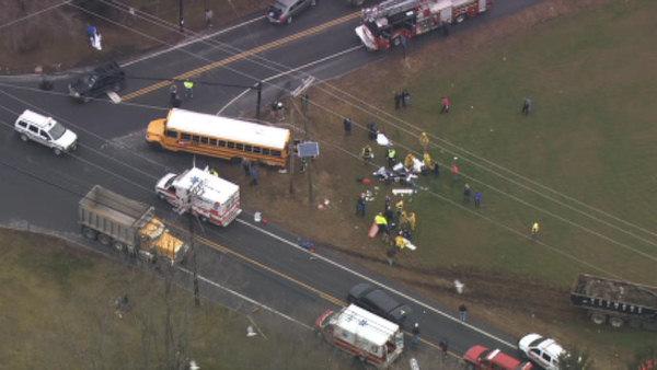 School bus crash in Burlington County