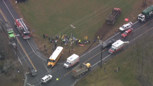 School bus crash in Burlington County