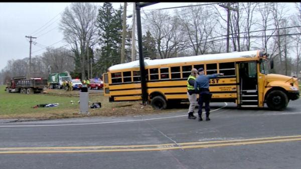 School bus crash in Burlington County