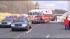Nearly a half dozen vehicles were involved in a...