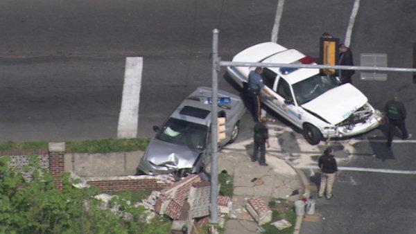 Police-involved crash in Yeadon, Pa.