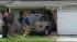 Officials say a 14-year-old boy drove into his...