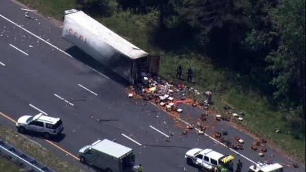 Truck fire on I-295
