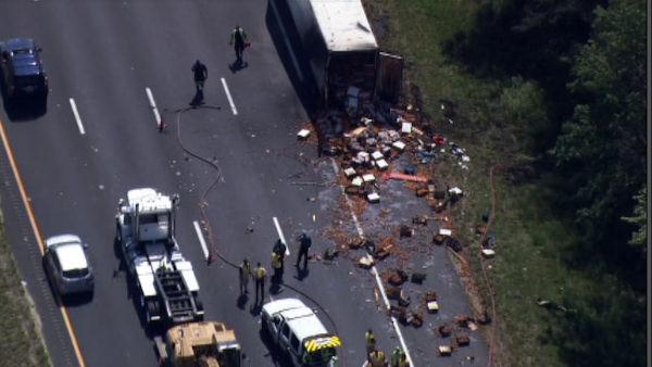 Truck fire on I-295