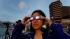 A Hong Kong stargazer uses a special sunglasses...