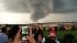 A storm broke up the Absegami High School graduation in Galloway Township, New Jersey on Thursday, June 7, 2012.