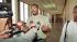 Rodney King speaks with reporters in the hallway...